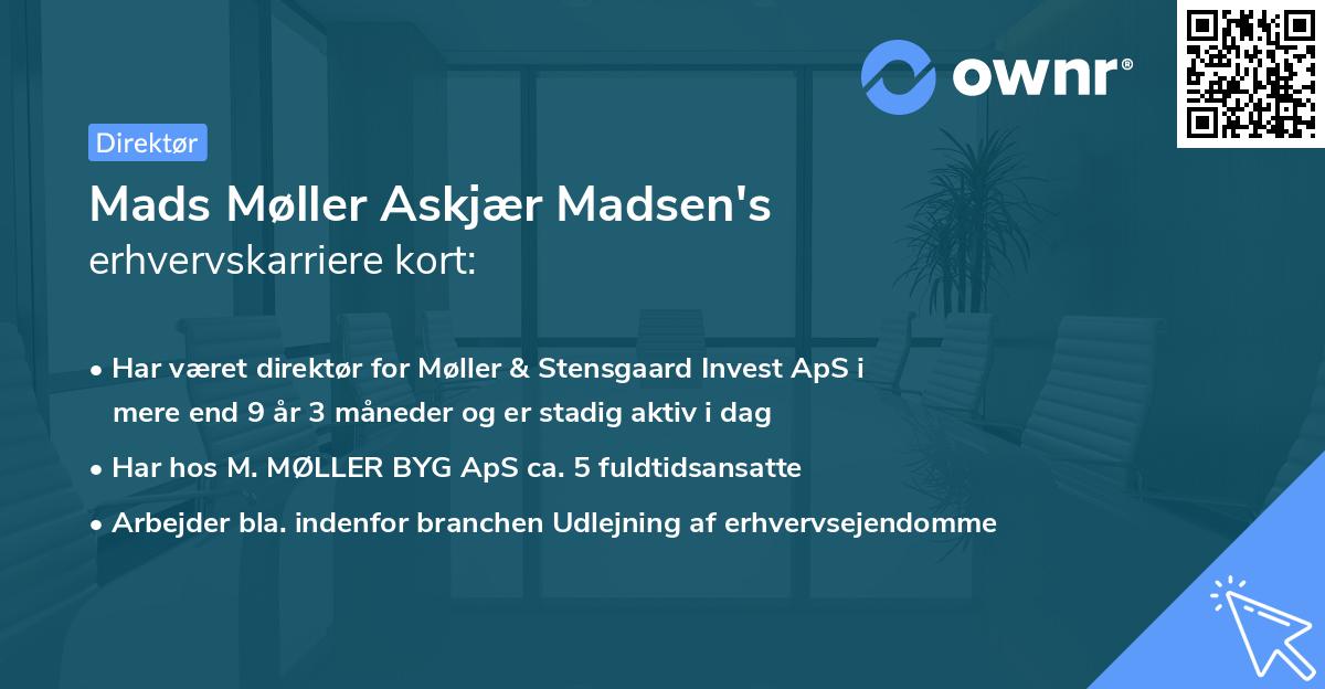Mads Møller Askjær Madsen's erhvervskarriere kort