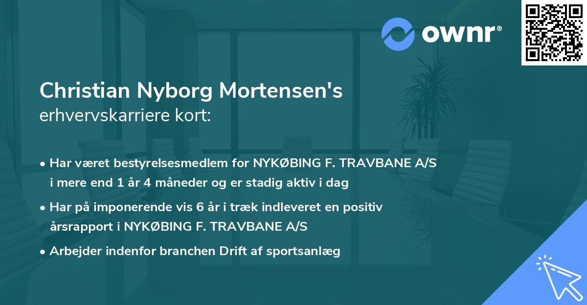 Christian Nyborg Mortensen's erhvervskarriere kort