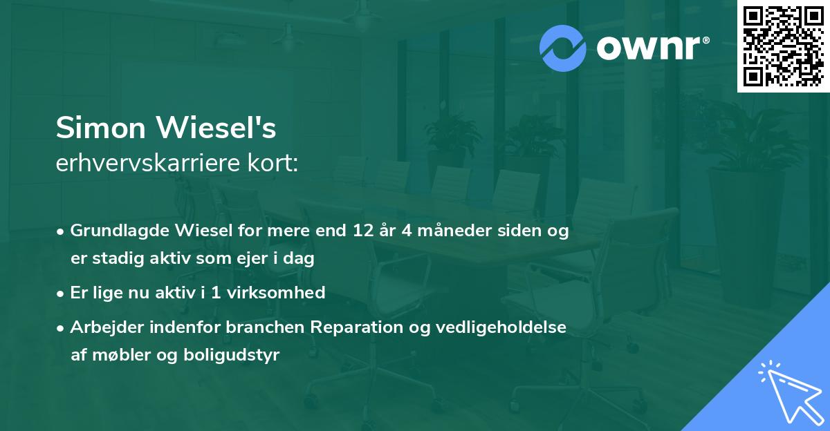 Simon Wiesel's erhvervskarriere kort