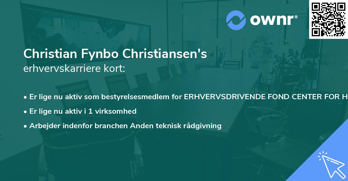 Christian Fynbo Christiansen's erhvervskarriere kort