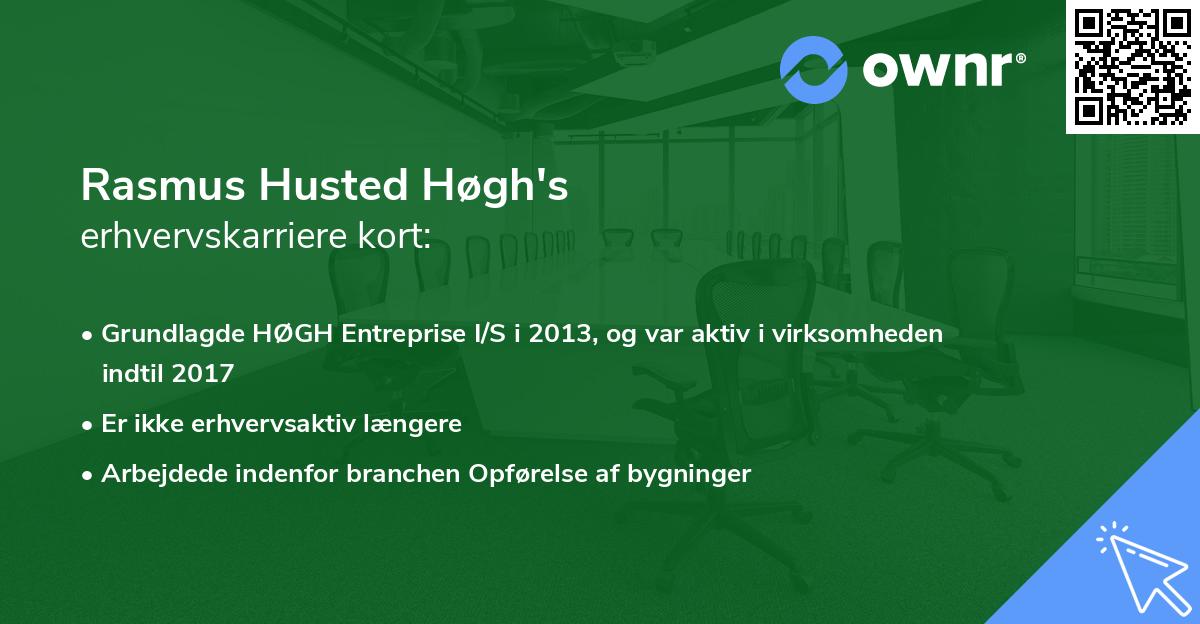 Rasmus Husted Høgh's erhvervskarriere kort