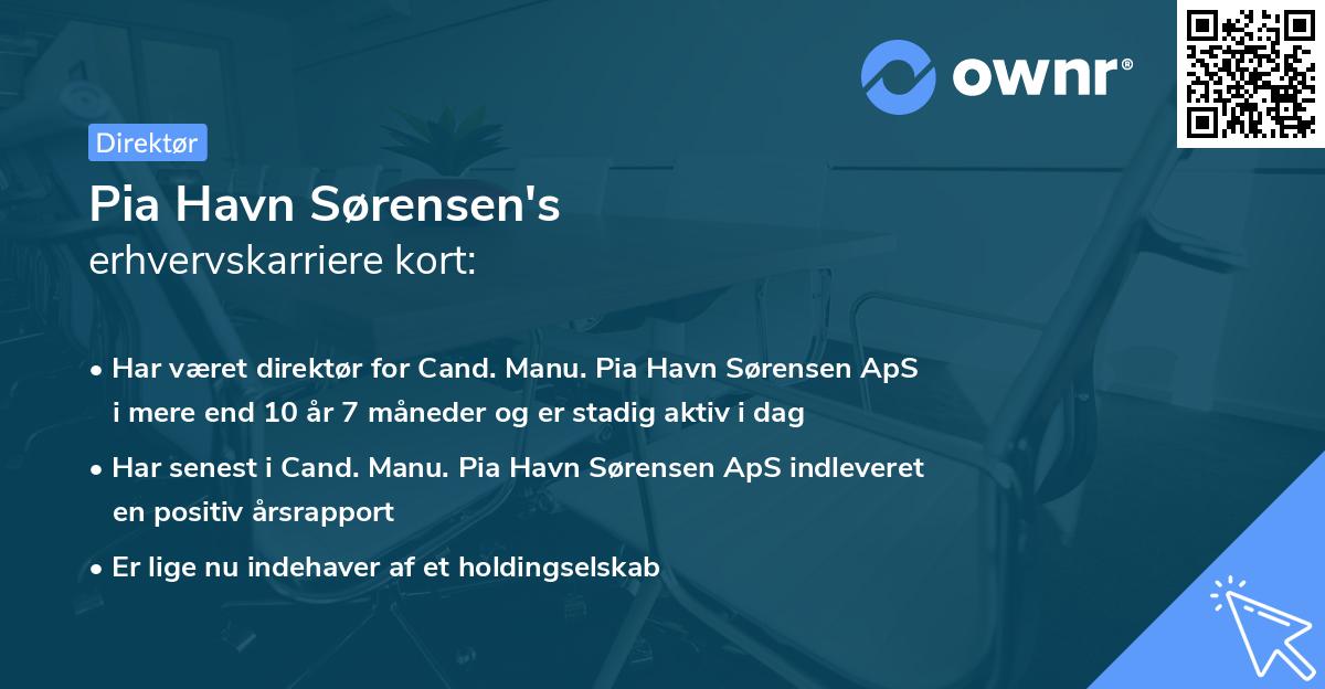Pia Havn Sørensen's erhvervskarriere kort