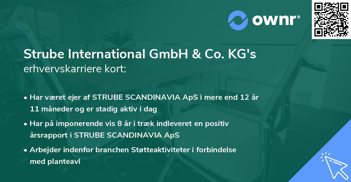 Strube International GmbH & Co. KG's erhvervskarriere kort