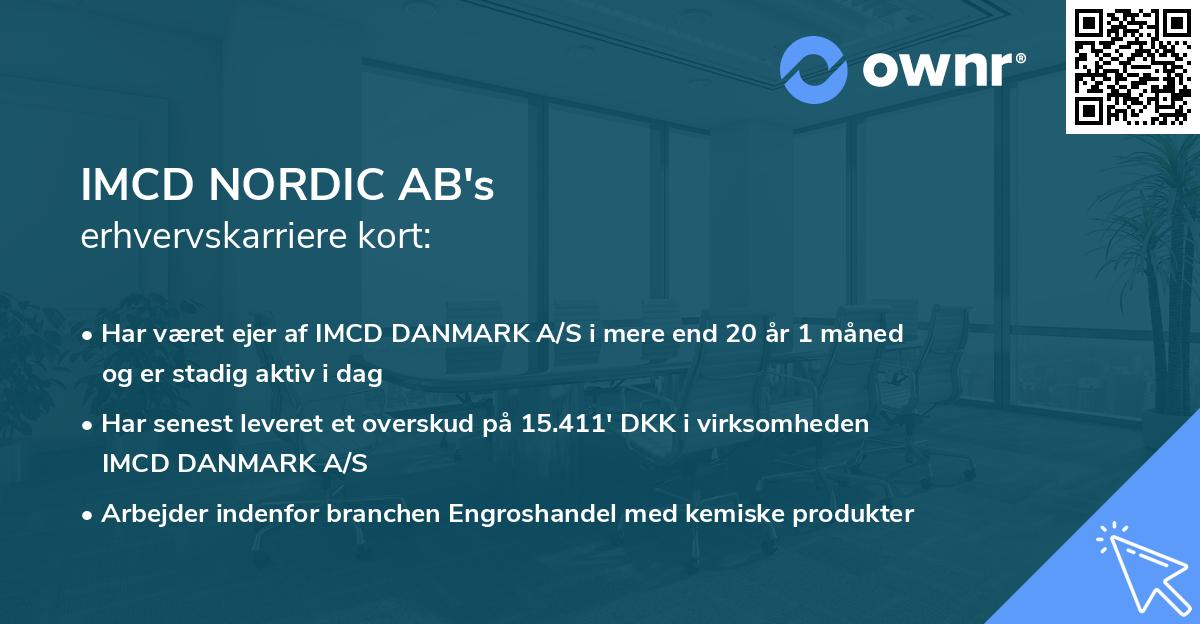 IMCD NORDIC AB's erhvervskarriere kort