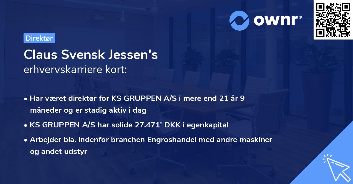 Claus Svensk Jessen's erhvervskarriere kort