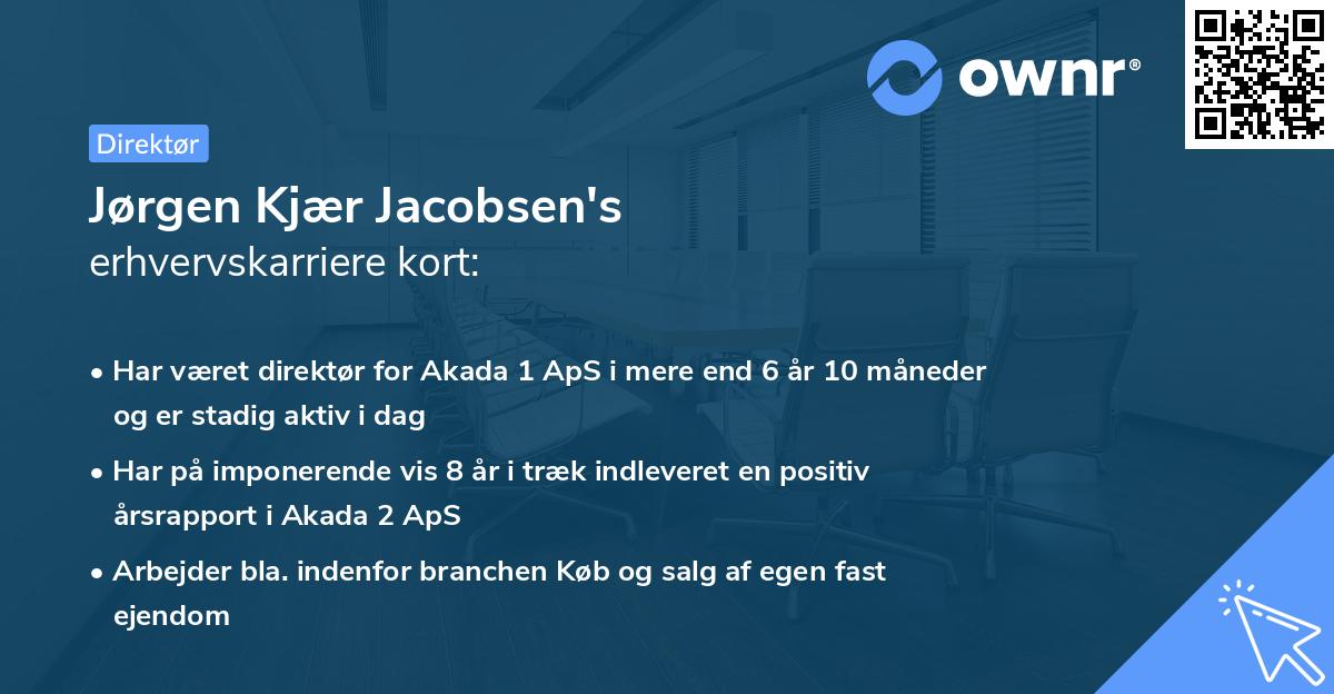 Jørgen Kjær Jacobsen's erhvervskarriere kort