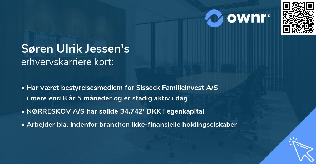Søren Ulrik Jessen's erhvervskarriere kort