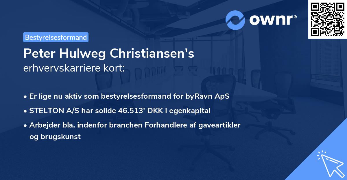 Peter Hulweg Christiansen's erhvervskarriere kort