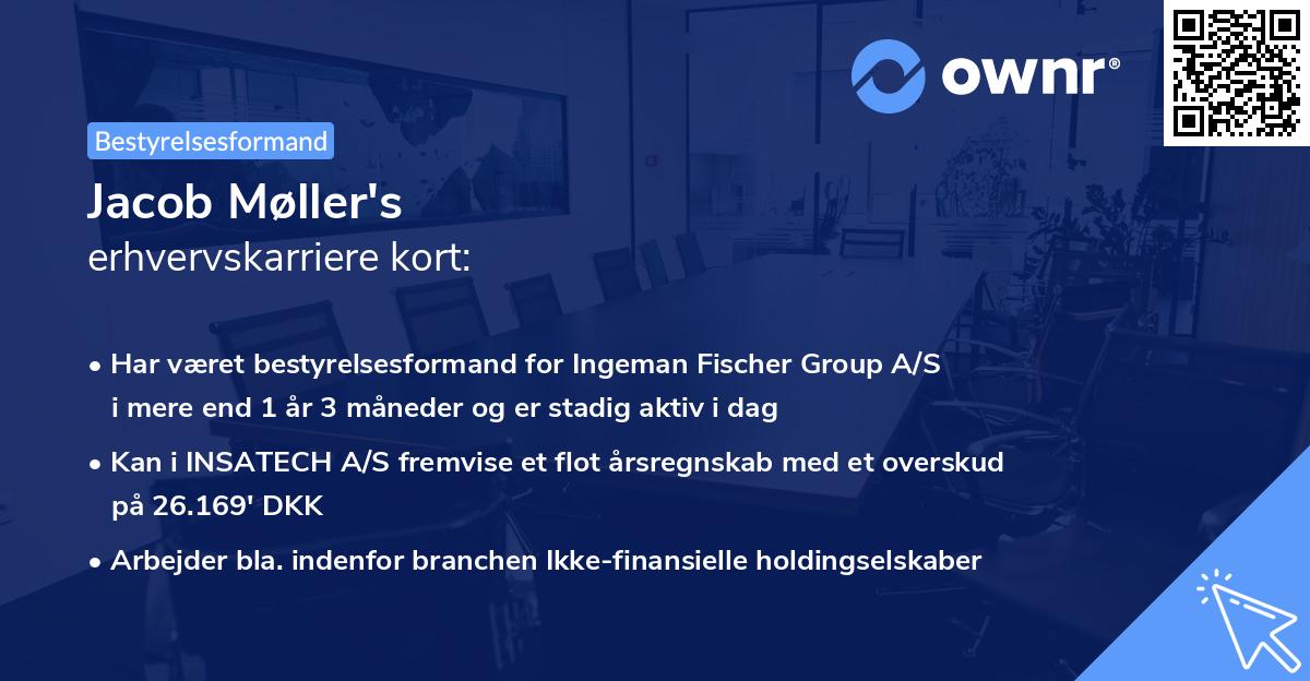 Jacob Møller's erhvervskarriere kort