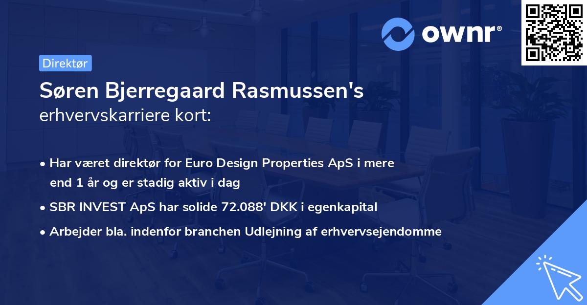 Søren Bjerregaard Rasmussen's erhvervskarriere kort
