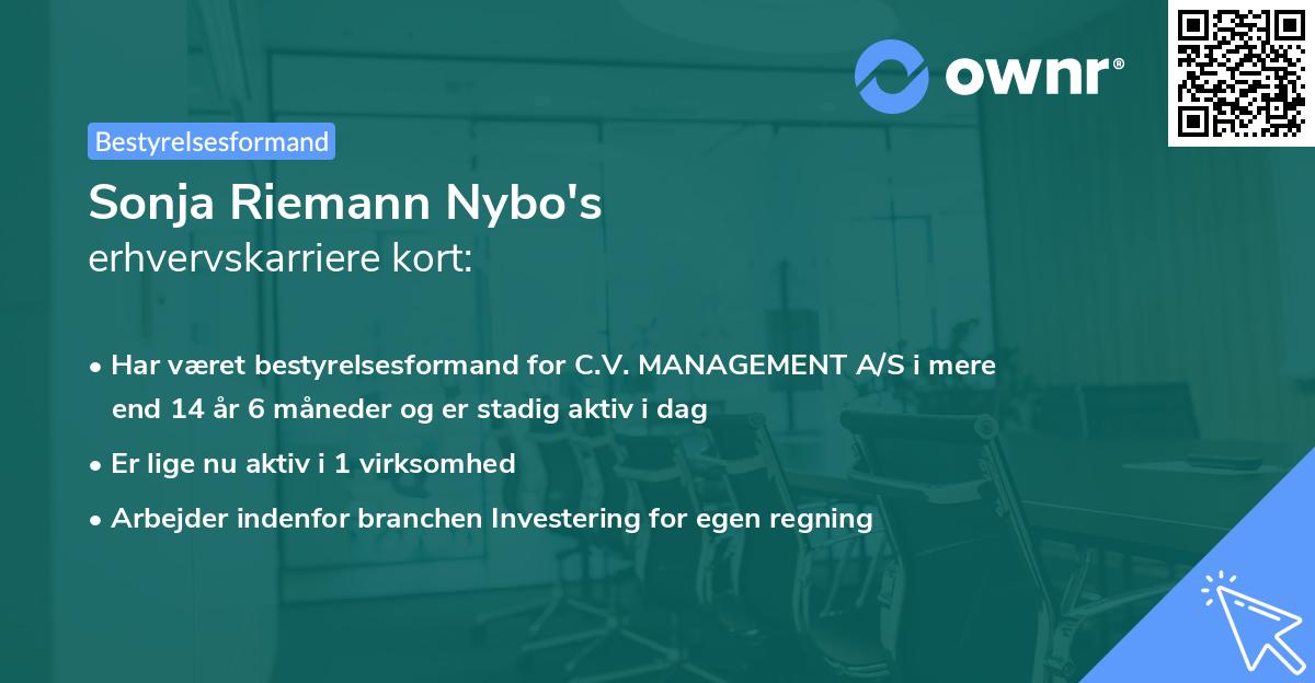 Sonja Riemann Nybo's erhvervskarriere kort