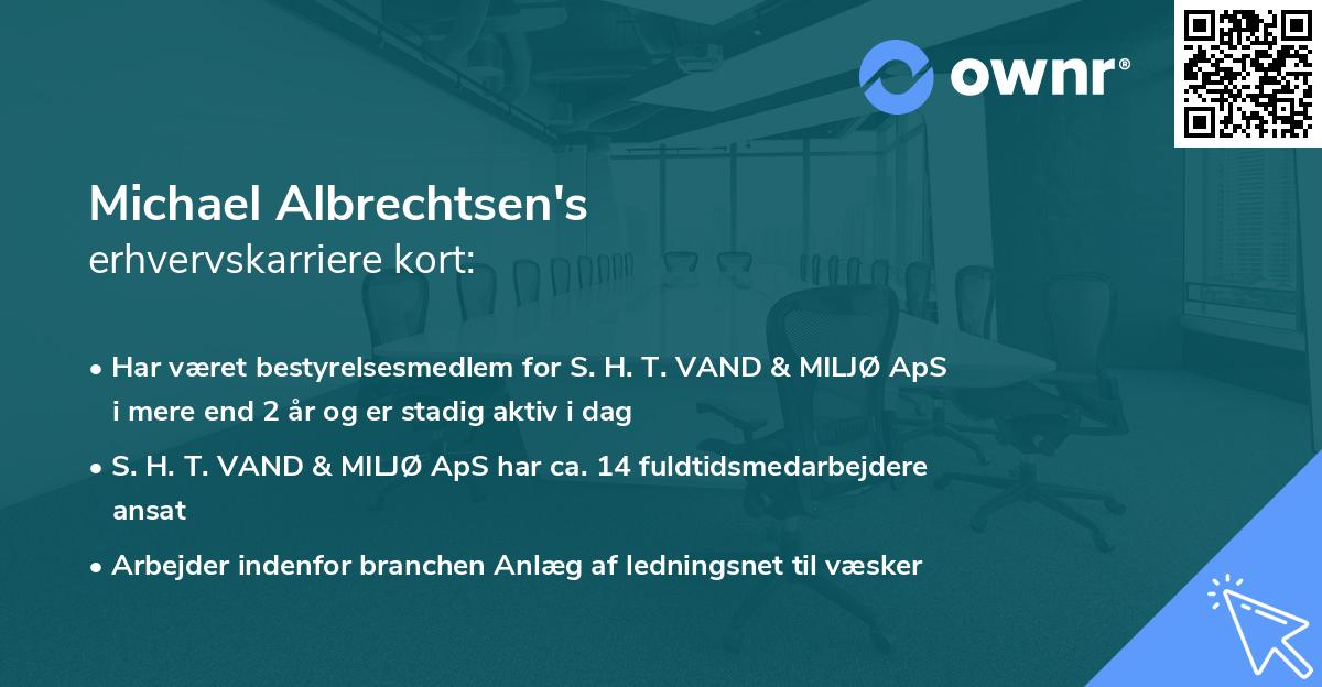 Michael Albrechtsen's erhvervskarriere kort