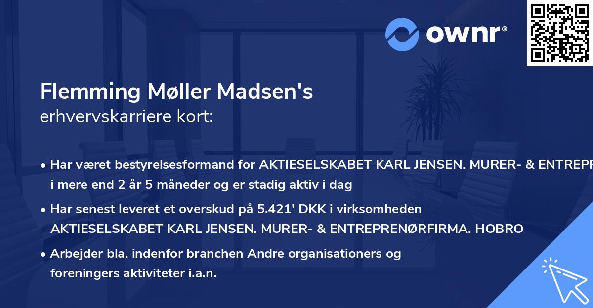 Flemming Møller Madsen's erhvervskarriere kort