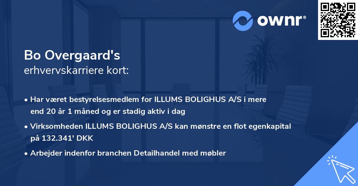 Bo Overgaard's erhvervskarriere kort