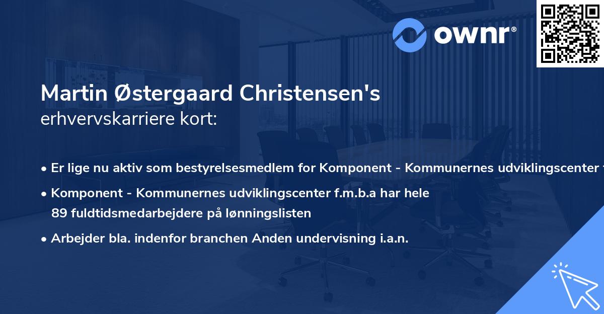 Martin Østergaard Christensen's erhvervskarriere kort