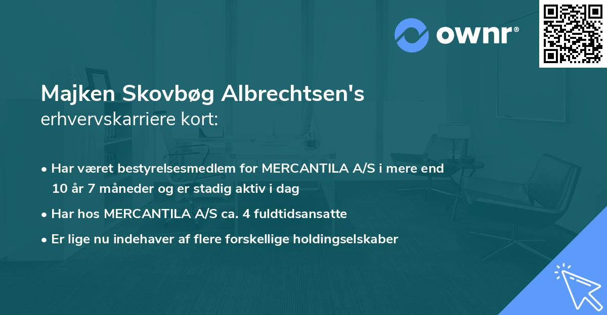 Majken Skovbøg Albrechtsen's erhvervskarriere kort