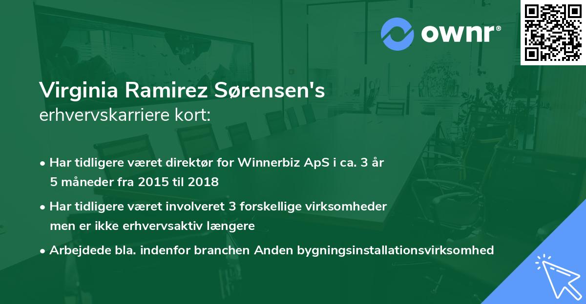 Virginia Ramirez Sørensen's erhvervskarriere kort