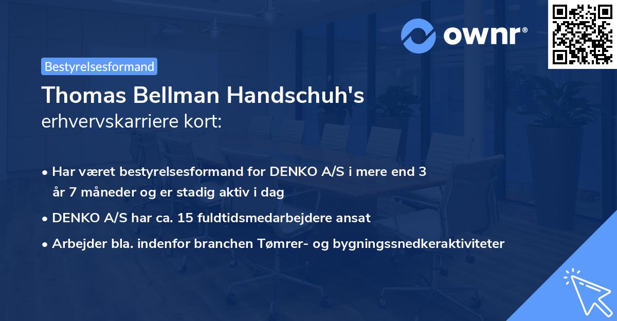 Thomas Bellman Handschuh's erhvervskarriere kort