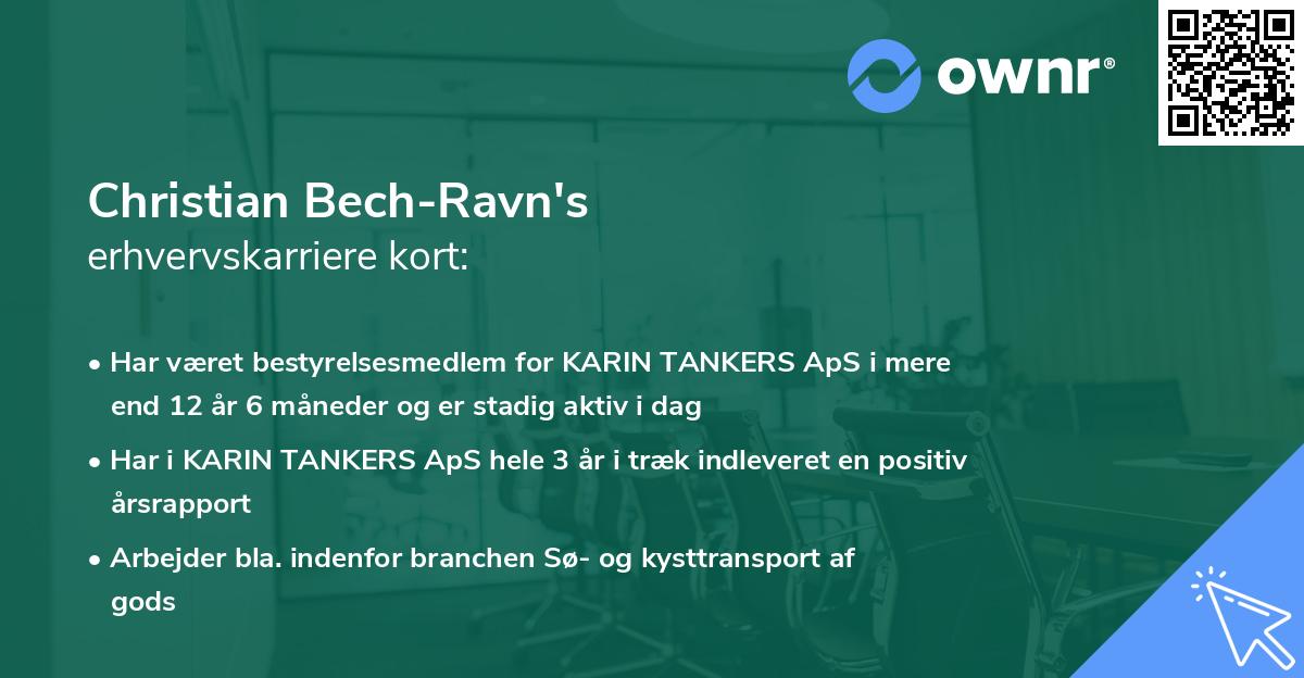 Christian Bech-Ravn's erhvervskarriere kort