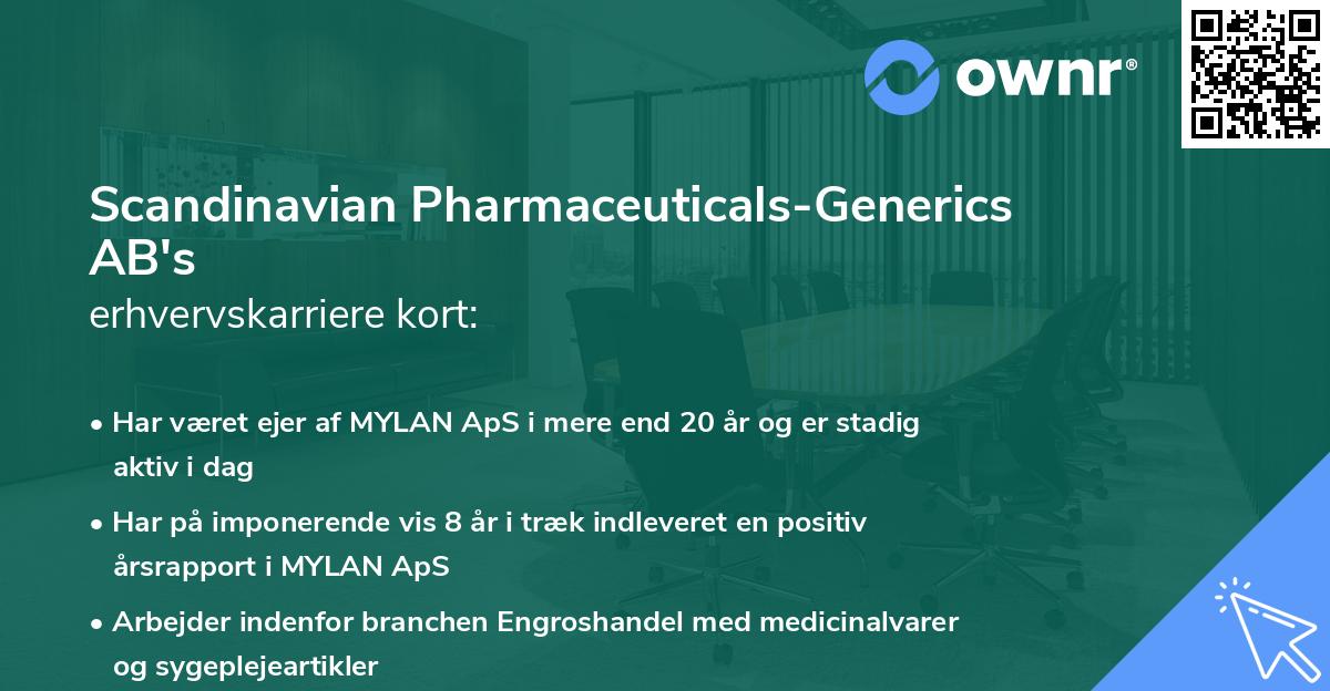 Scandinavian Pharmaceuticals-Generics AB's erhvervskarriere kort