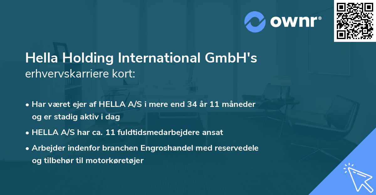 Hella Holding International GmbH's erhvervskarriere kort