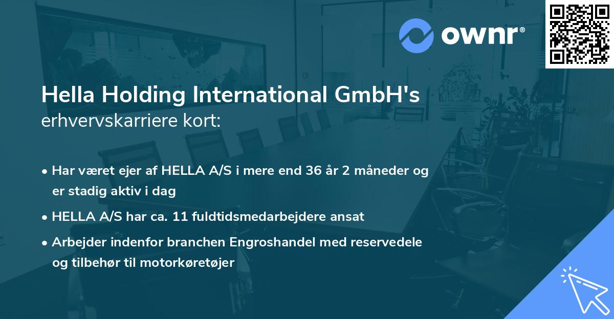 Hella Holding International GmbH's erhvervskarriere kort