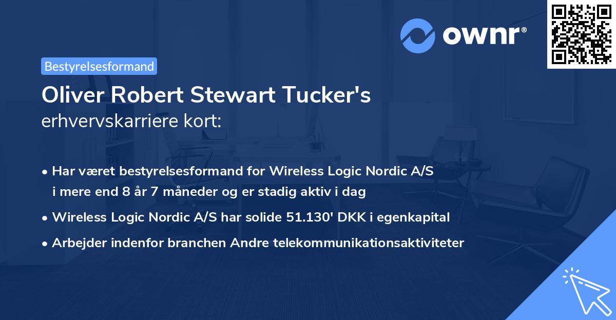 Oliver Robert Stewart Tucker's erhvervskarriere kort