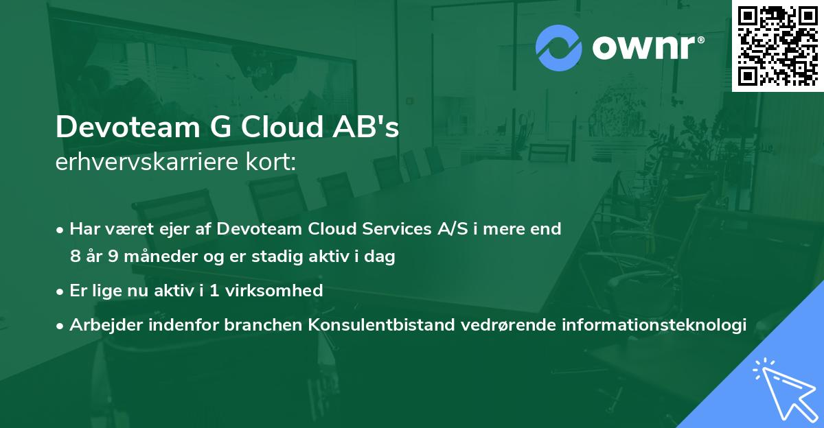 Devoteam G Cloud AB's erhvervskarriere kort