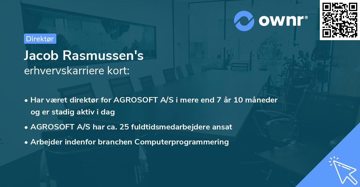 Jacob Rasmussen's erhvervskarriere kort
