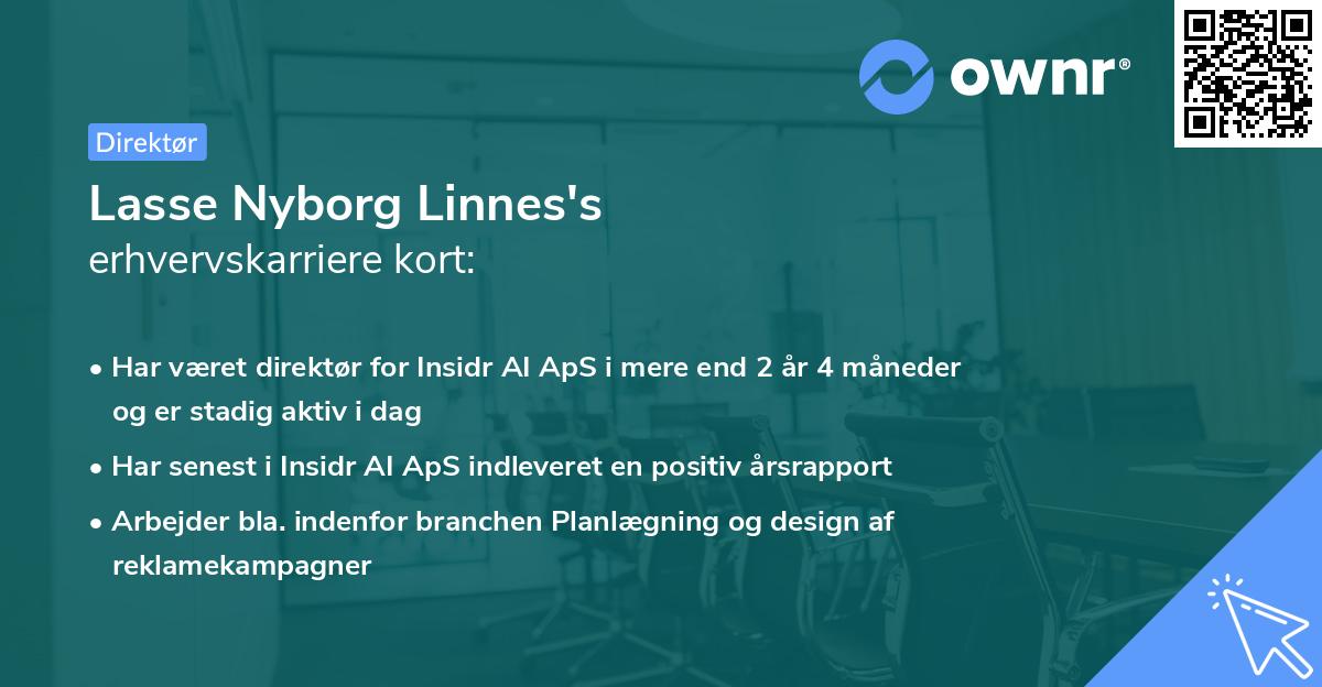 Lasse Nyborg Linnes's erhvervskarriere kort