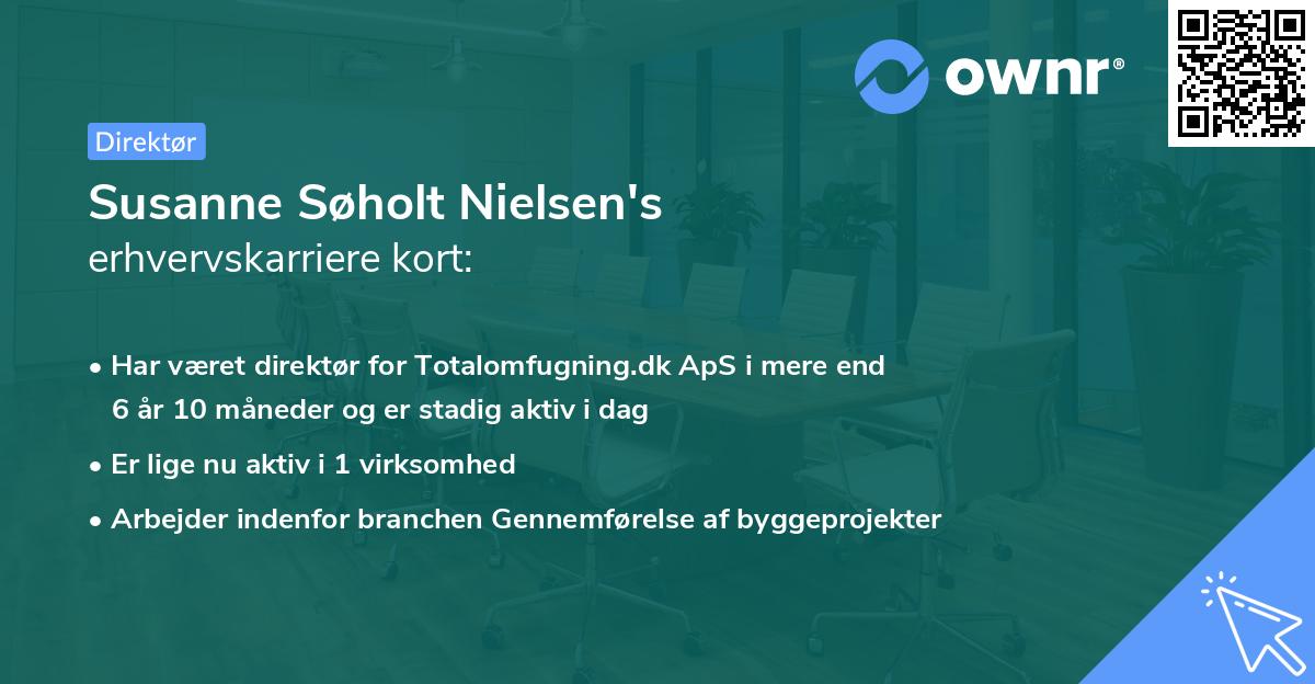 Susanne Søholt Nielsen's erhvervskarriere kort