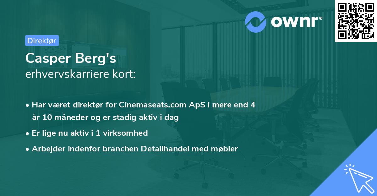 Casper Berg's erhvervskarriere kort