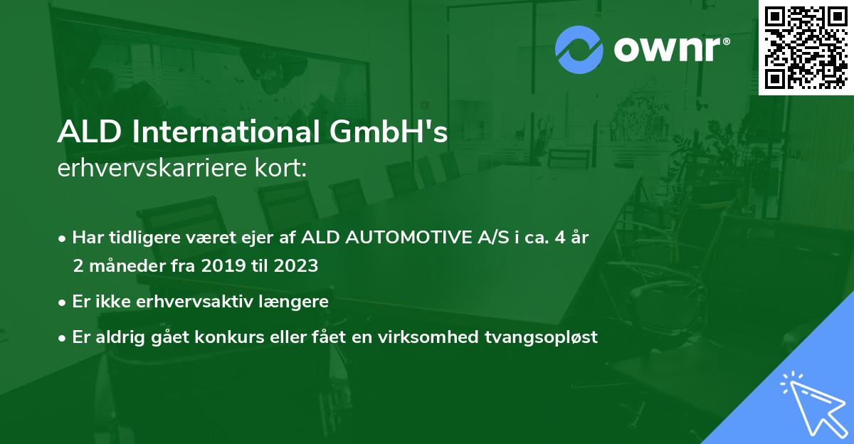 ALD International GmbH's erhvervskarriere kort