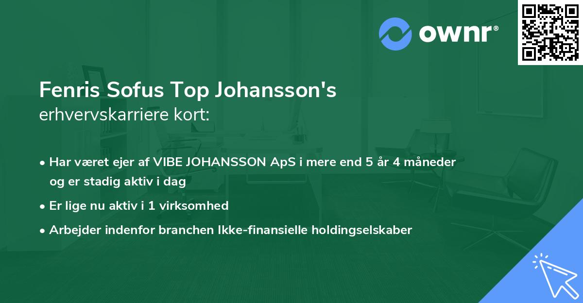 Fenris Sofus Top Johansson's erhvervskarriere kort