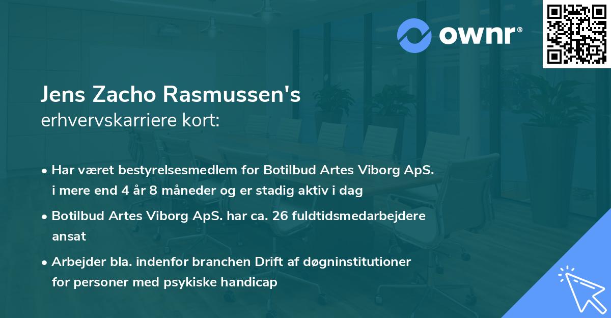 Jens Zacho Rasmussen's erhvervskarriere kort