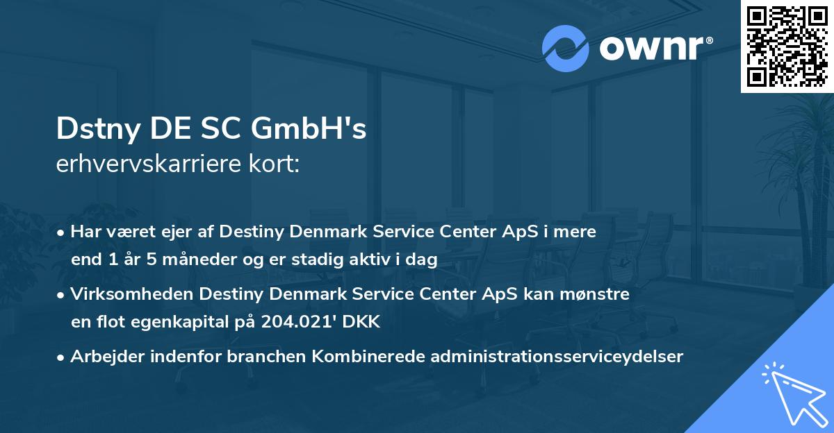 Dstny DE SC GmbH's erhvervskarriere kort