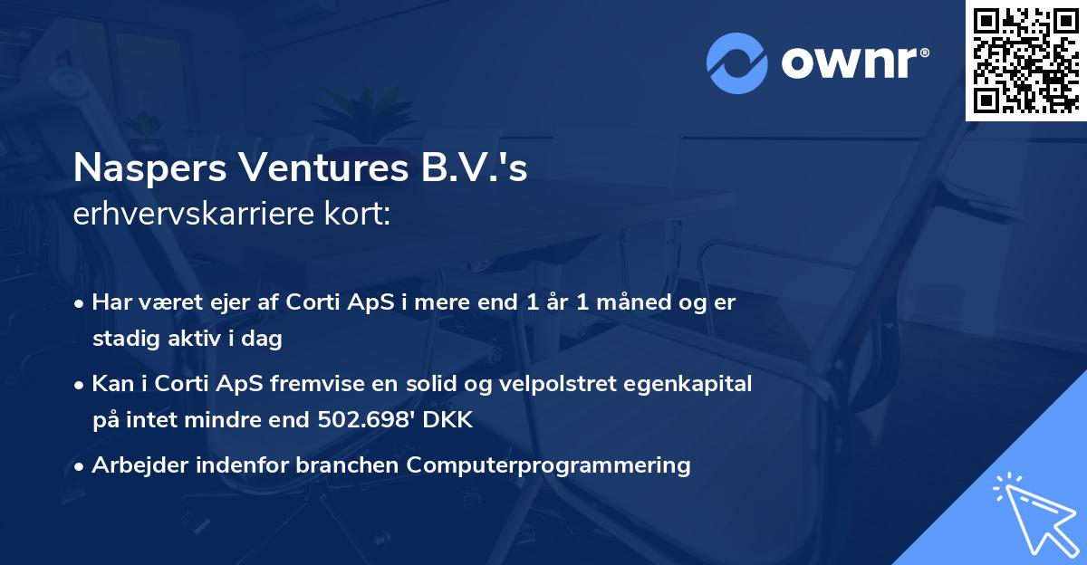 Naspers Ventures B.V.'s erhvervskarriere kort