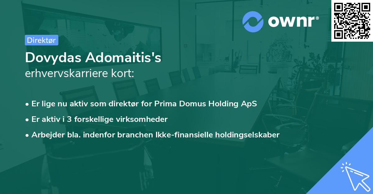 Dovydas Adomaitis's erhvervskarriere kort