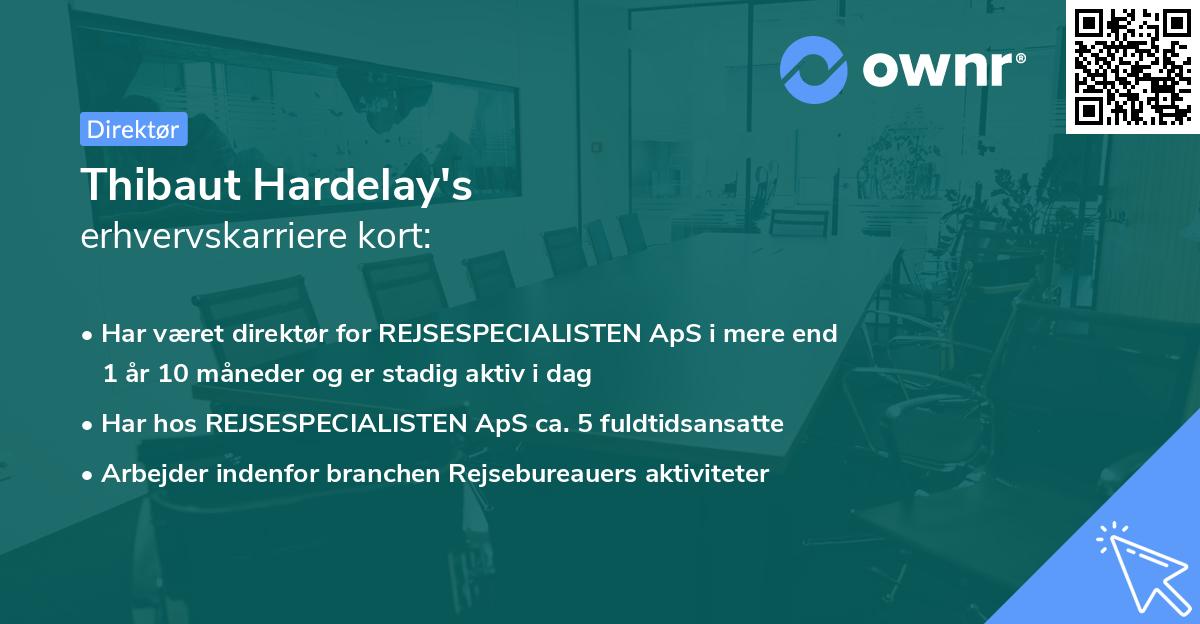 Thibaut Hardelay's erhvervskarriere kort