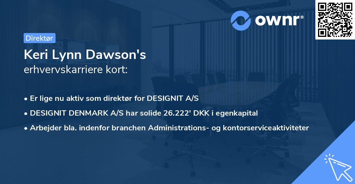 Keri Lynn Dawson's erhvervskarriere kort