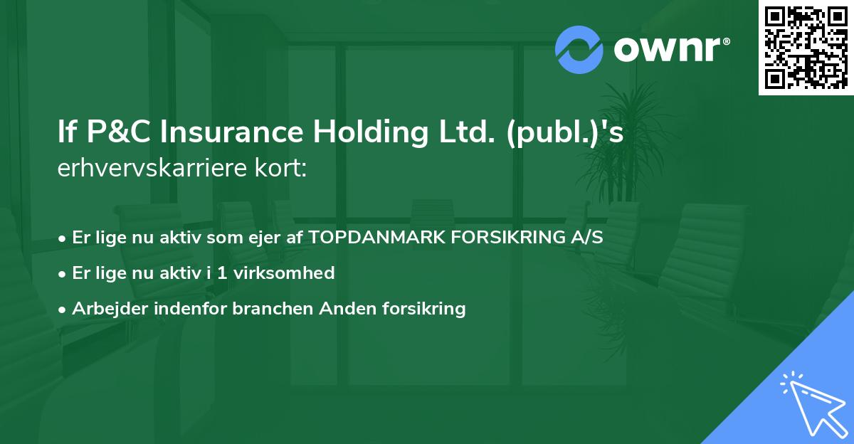 If P&C Insurance Holding Ltd. (publ.)'s erhvervskarriere kort