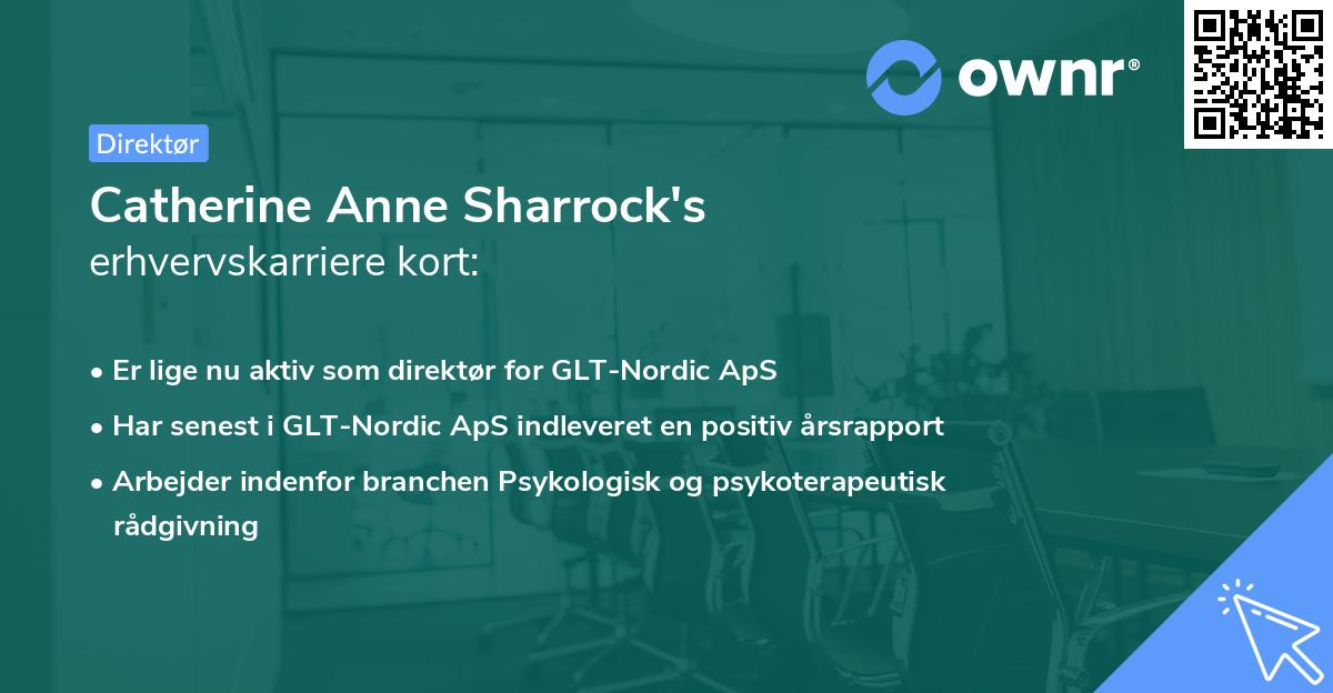 Catherine Anne Sharrock's erhvervskarriere kort
