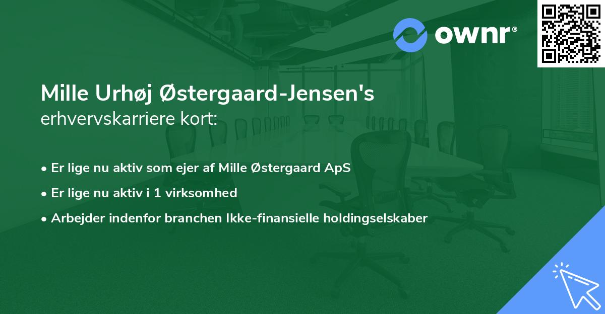 Mille Urhøj Østergaard-Jensen's erhvervskarriere kort