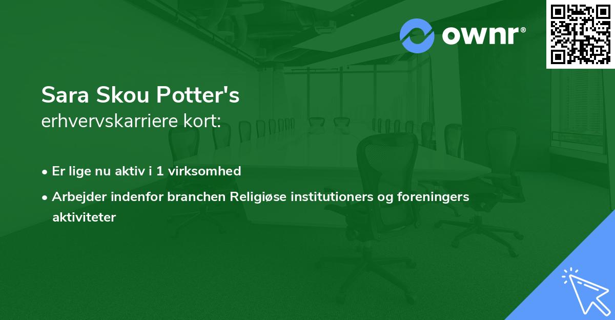 Sara Skou Potter's erhvervskarriere kort