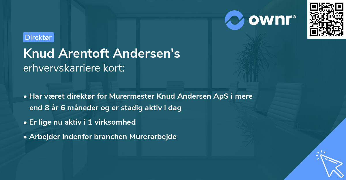 Knud Arentoft Andersen's erhvervskarriere kort