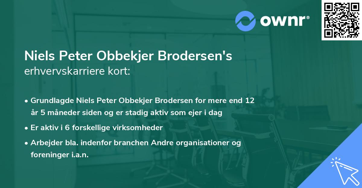 Niels Peter Obbekjer Brodersen's erhvervskarriere kort