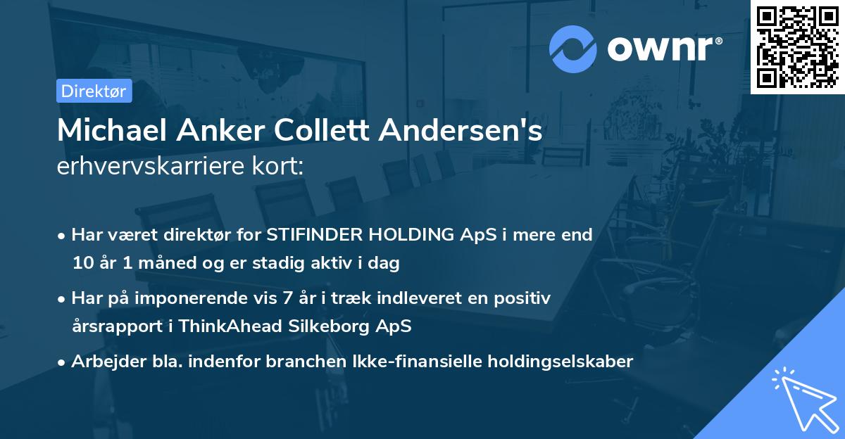 Michael Anker Collett Andersen's erhvervskarriere kort