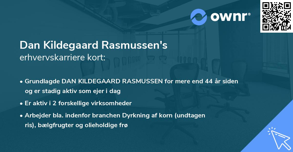 Dan Kildegaard Rasmussen's erhvervskarriere kort