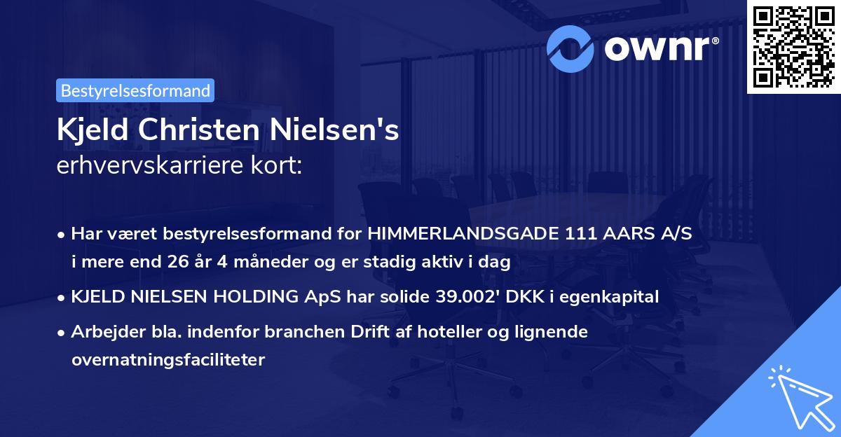 Kjeld Christen Nielsen's erhvervskarriere kort