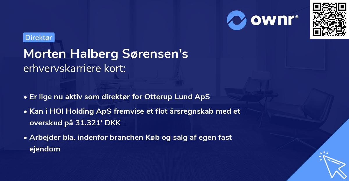 Morten Halberg Sørensen's erhvervskarriere kort